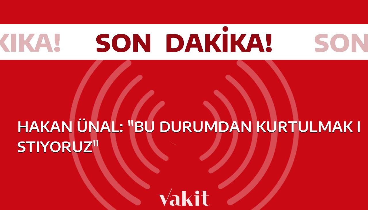 Hakan Ünal: “Bu durumdan kurtulmak için bir çözüm arayışındayız”