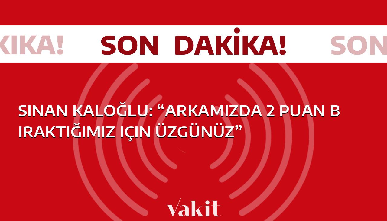 Sinan Kaloğlu: “Arkamızda 2 puan bıraktığımız için üzgünüz”