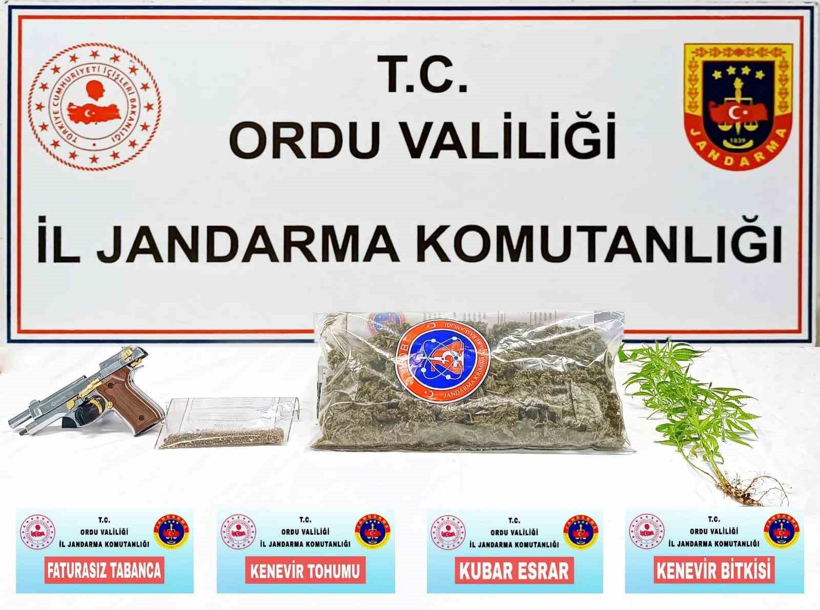 Ordu’da gerçekleştirilen uyuşturucu operasyonu sonucunda 1 kişi gözaltına alındı.