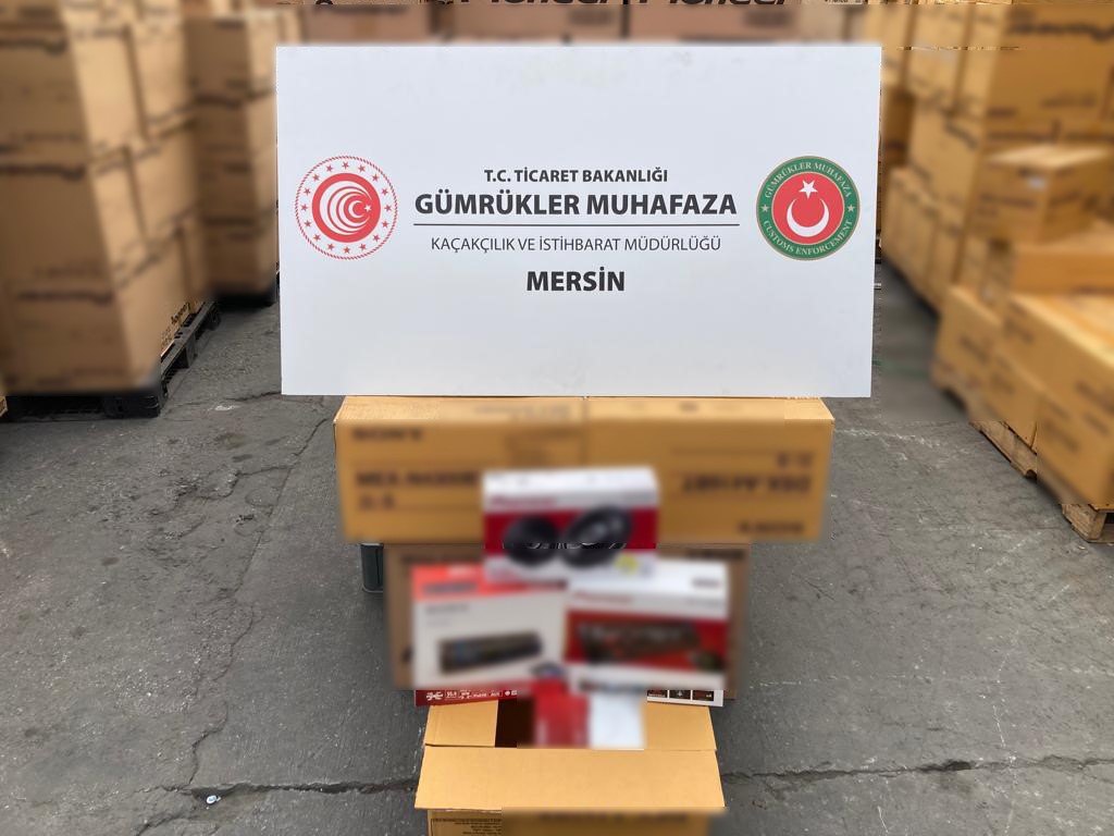 Mersin’de 17,4 milyon liralık elektronik eşya bulundu