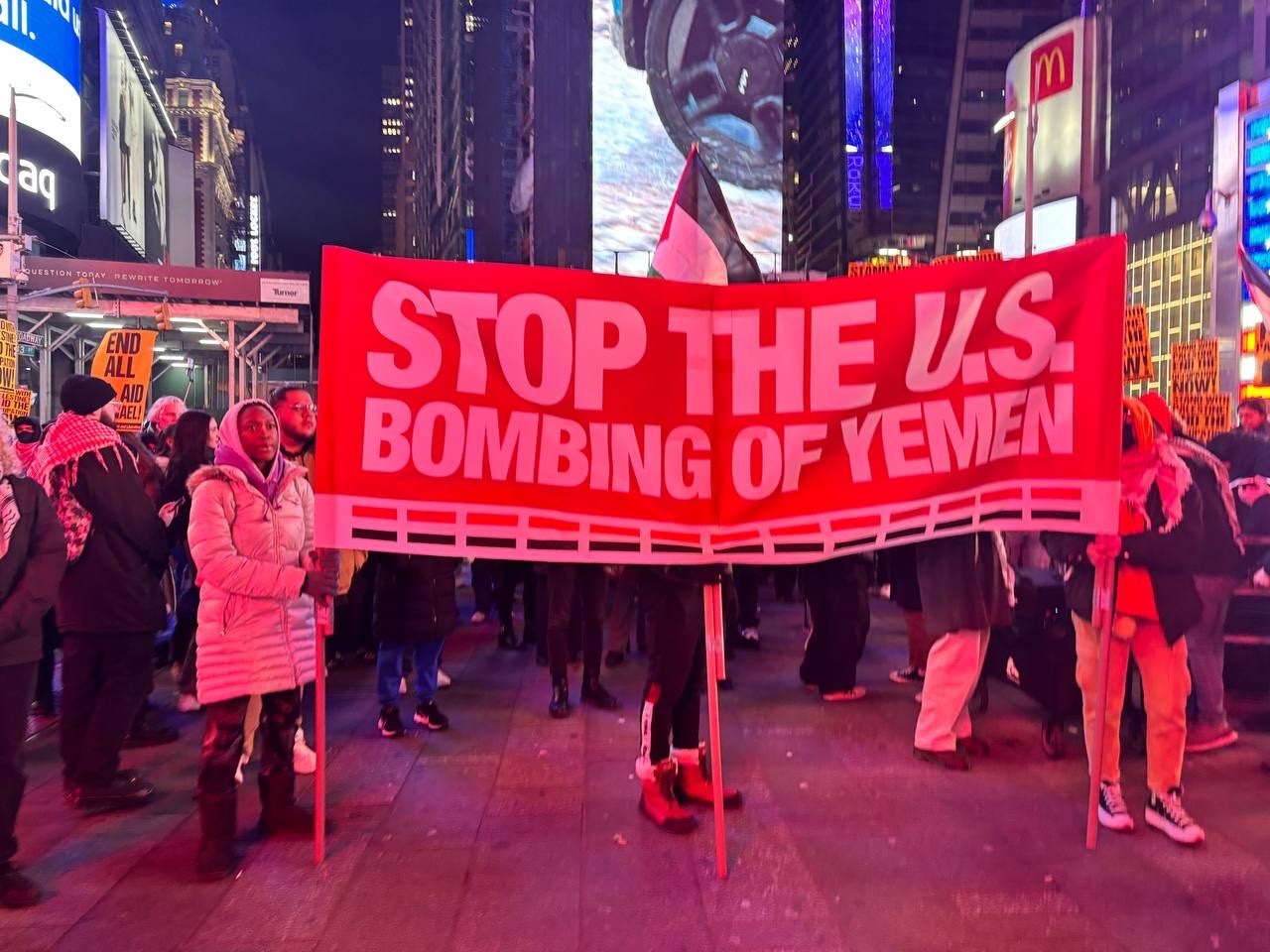 Beyaz Saray ve New York’ta “Yemen” ile İlgili Gösteri Protestosu