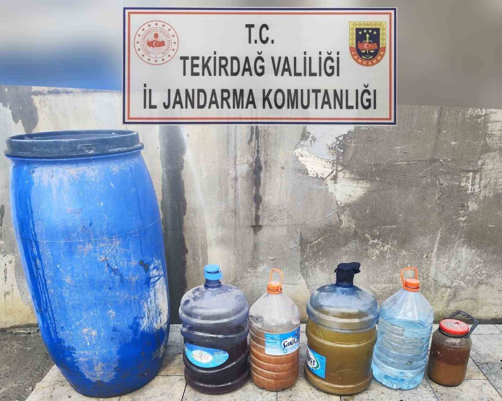 Tekirdağ’da 120 litre sahte alkol yakalandı