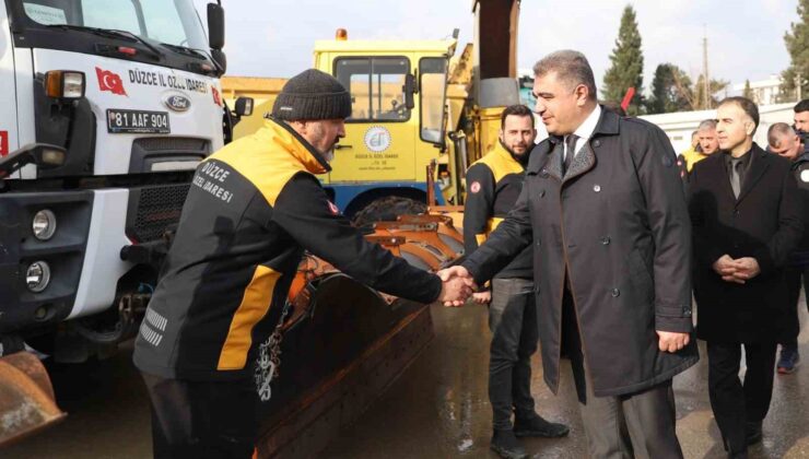 Düzce İl Özel İdaresi, araçlarını kışa hazır hale getirdi.