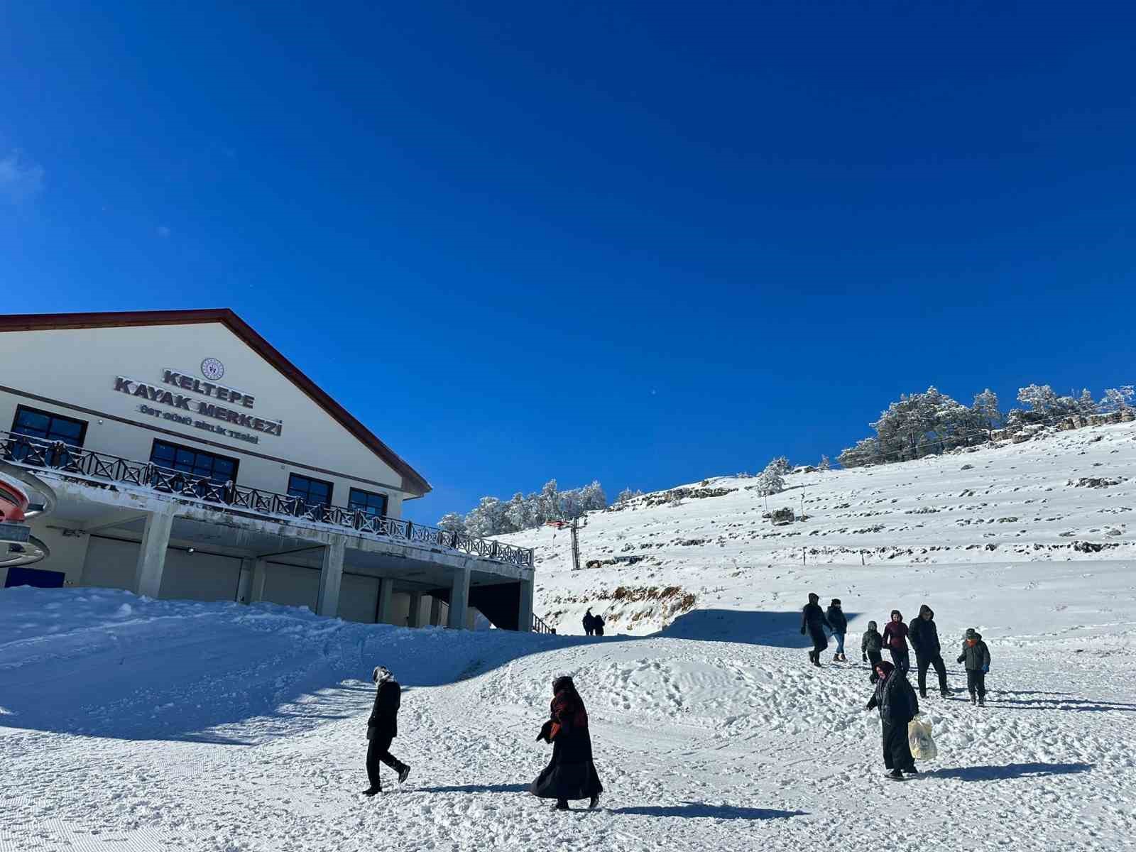 Keltepe Kayak Merkezi, yeni yılın ilk misafirlerini karşıladı