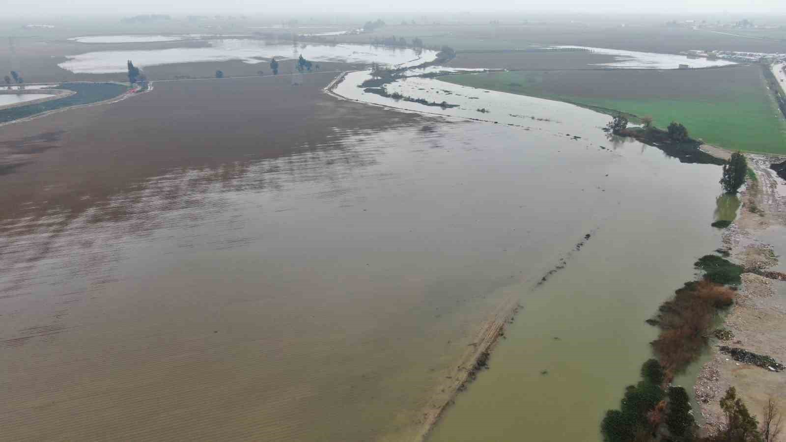 Asi Nehri’nin taşması sonucu tarım arazileri sular altında kaldı