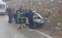 Kaza sonucu otomobil istinat duvarına çarptı: 1 kişi yaralandı