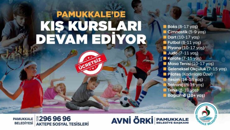 Pamukkale’de Kış Dönemi Kurslarına Başvurular Hala Devam Ediyor