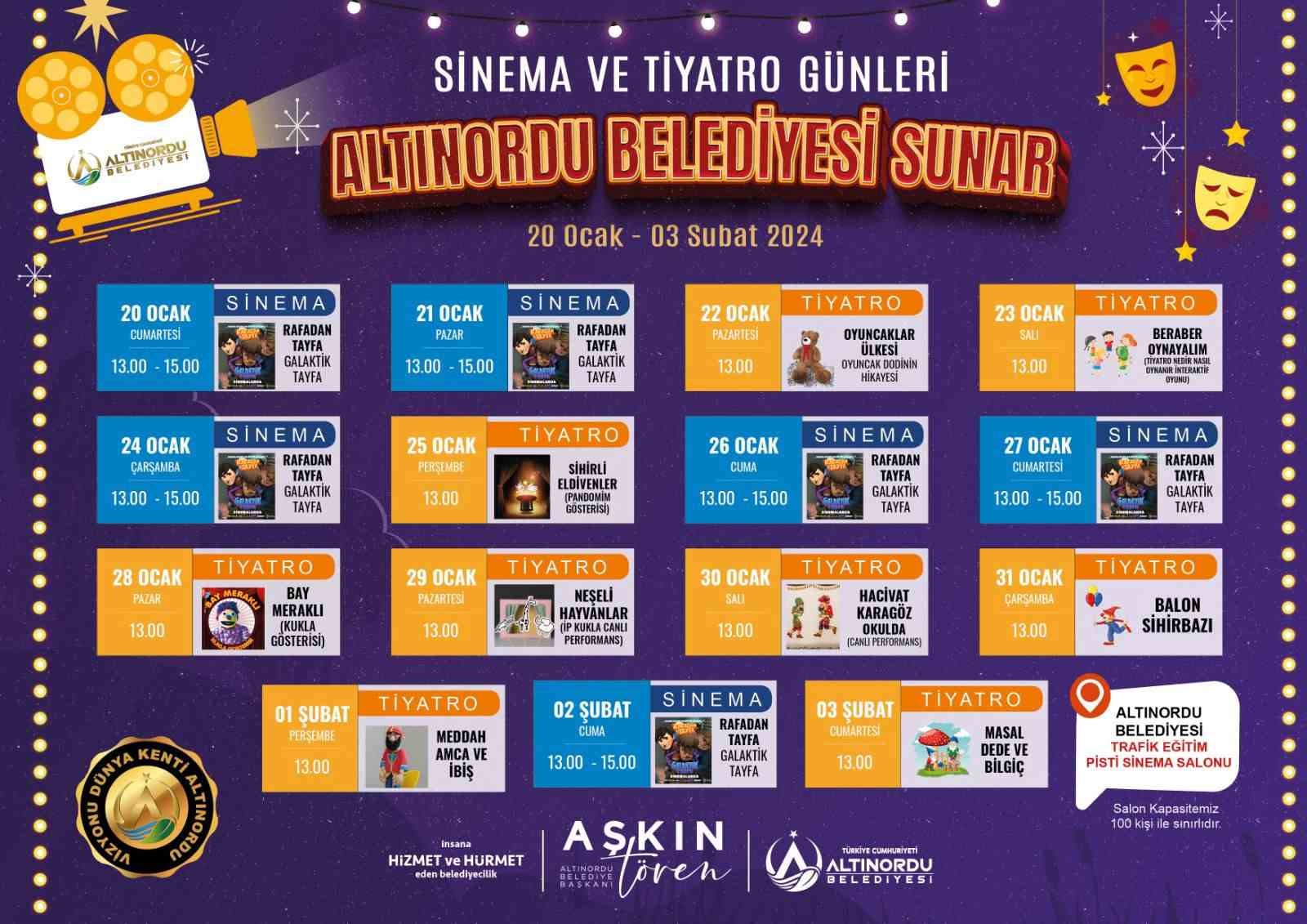 Altınordu’da Çocuklar İçin Sinema Günleri, Ara Tatilde Başlıyor!