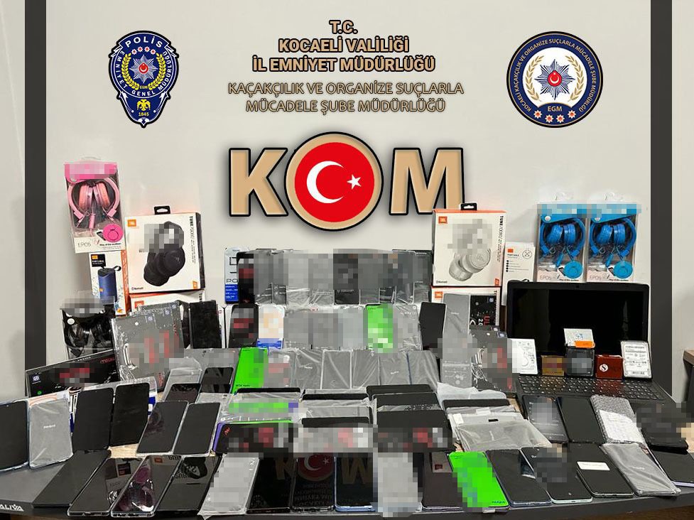 Kocaeli’de 115 adet kaçak cep telefonu yakalandı!