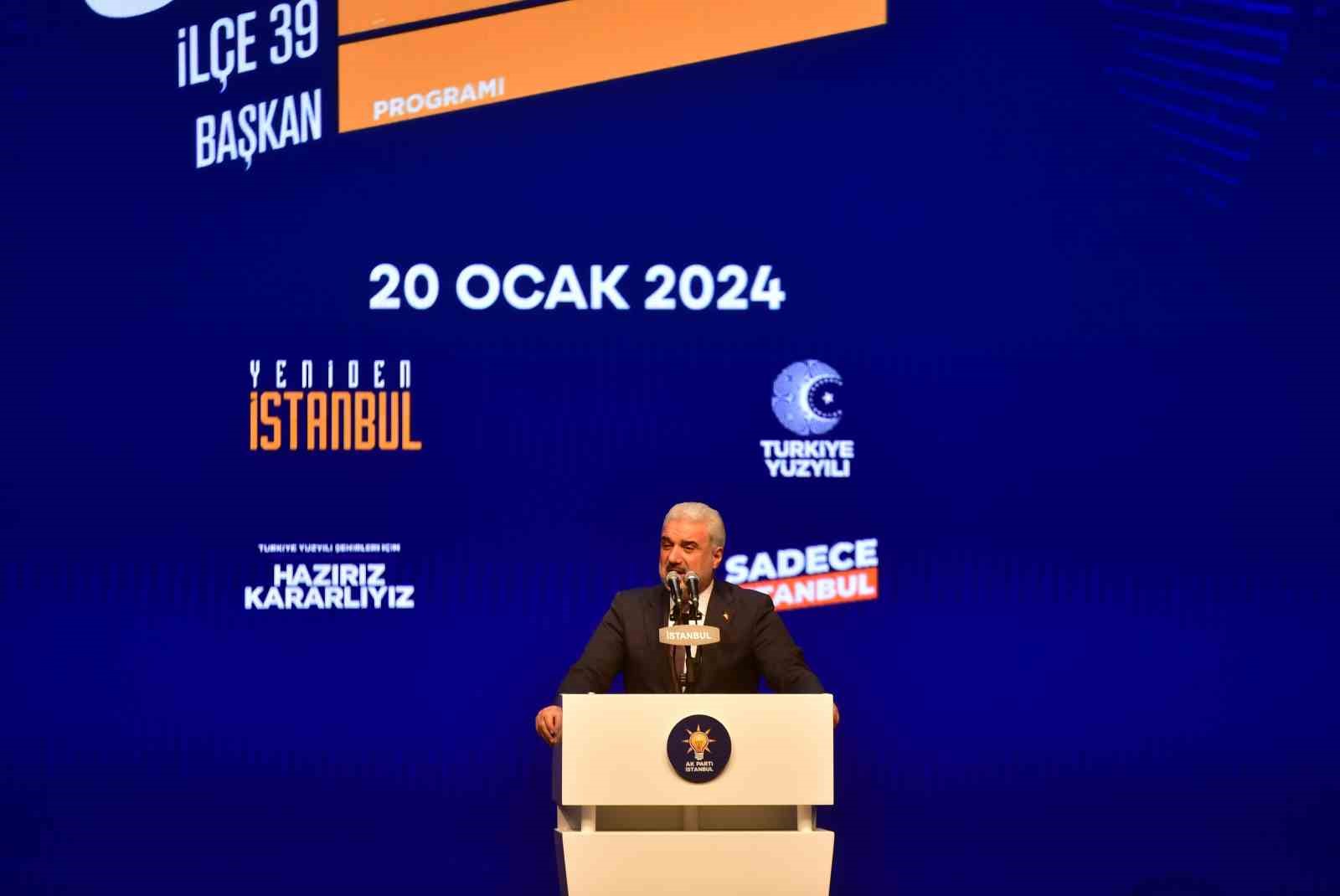 AK Parti İl Başkanı Osman Nuri Kabaktepe: “İstanbul’a Hizmet Vaadiyle Nefessiz Kalan Yüreklere Söz Veriyoruz”