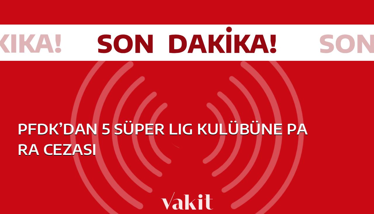 PFDK, 5 Süper Lig takımına para cezası verdi