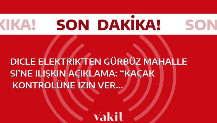 Dicle Elektrik’ten Gürbüz Mahallesi’ne ilişkin açıklama: “Kaçak kontrolüne izin verilmemesi hizmeti aksatıyor”