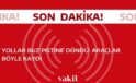 Kışın tehlikeli bir hal alan yollar: İşte araçların kaydığı anlar!