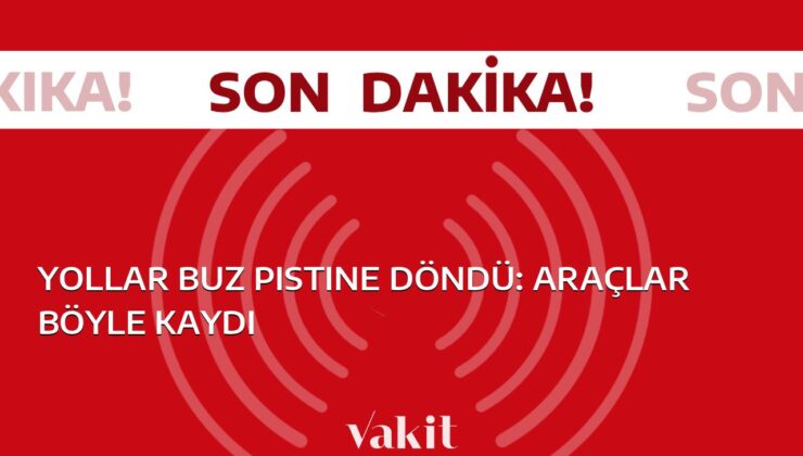 Kışın tehlikeli bir hal alan yollar: İşte araçların kaydığı anlar!