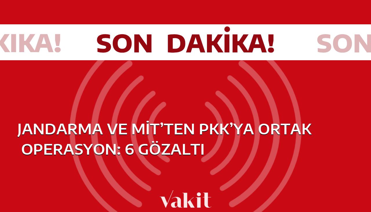 Jandarma ve Milli İstihbarat Teşkilatı (MİT) tarafından gerçekleştirilen bir operasyonda PKK’ya yönelik ortak çalışma: 6 kişi gözaltına alındı.