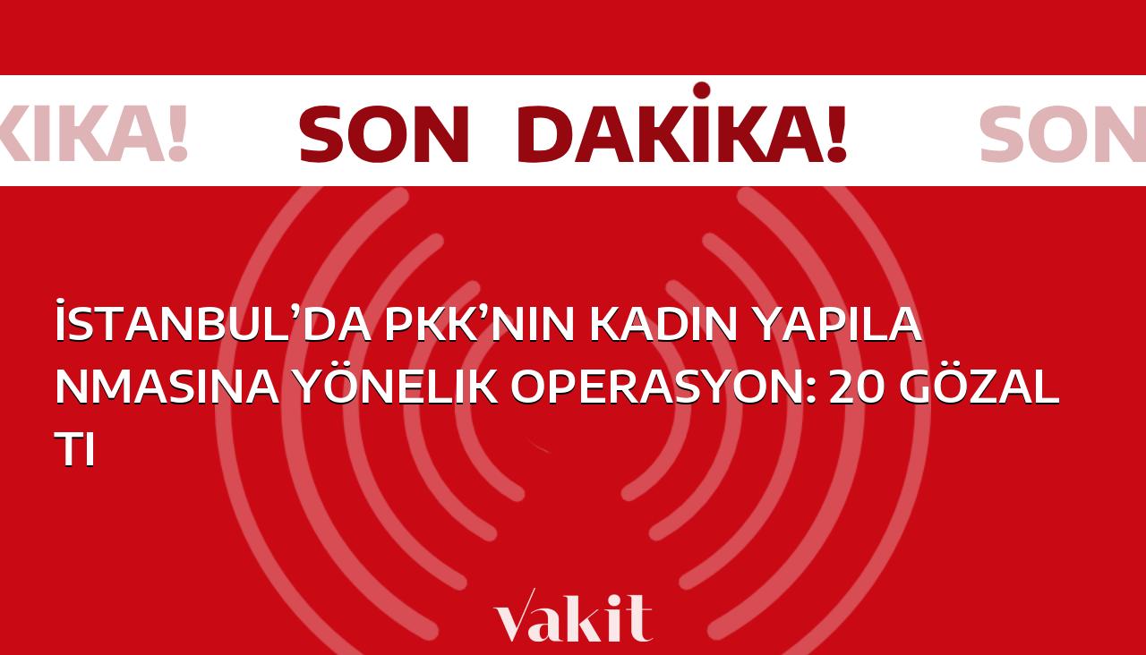 İstanbul’da PKK’nın kadın yapılanmasına karşı gerçekleştirilen operasyonda 20 kişi gözaltına alındı.