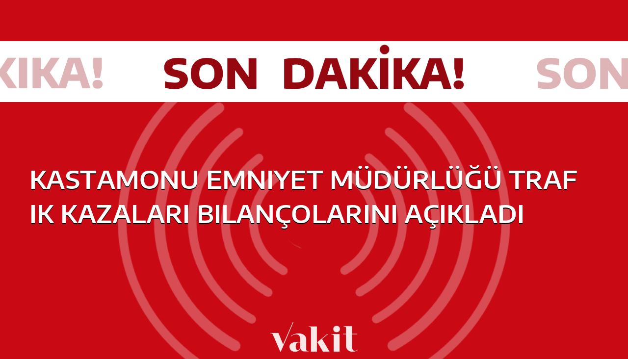 Kastamonu Emniyet Müdürlüğü, son trafik kazası istatistiklerini kamuoyuna duyurdu.