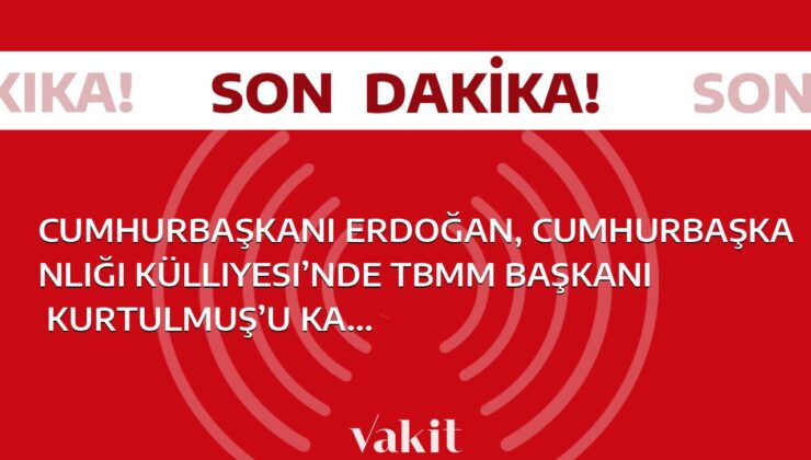 Cumhurbaşkanı Erdoğan, Cumhurbaşkanlığı Külliyesi’nde TBMM Başkanı Kurtulmuş’u ağırladı.