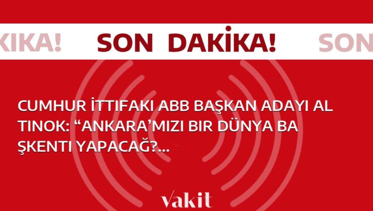 Cumhur İttifakı ABB Başkan Adayı Altınok: “Ankara’mızı bir dünya başkenti yapacağız”