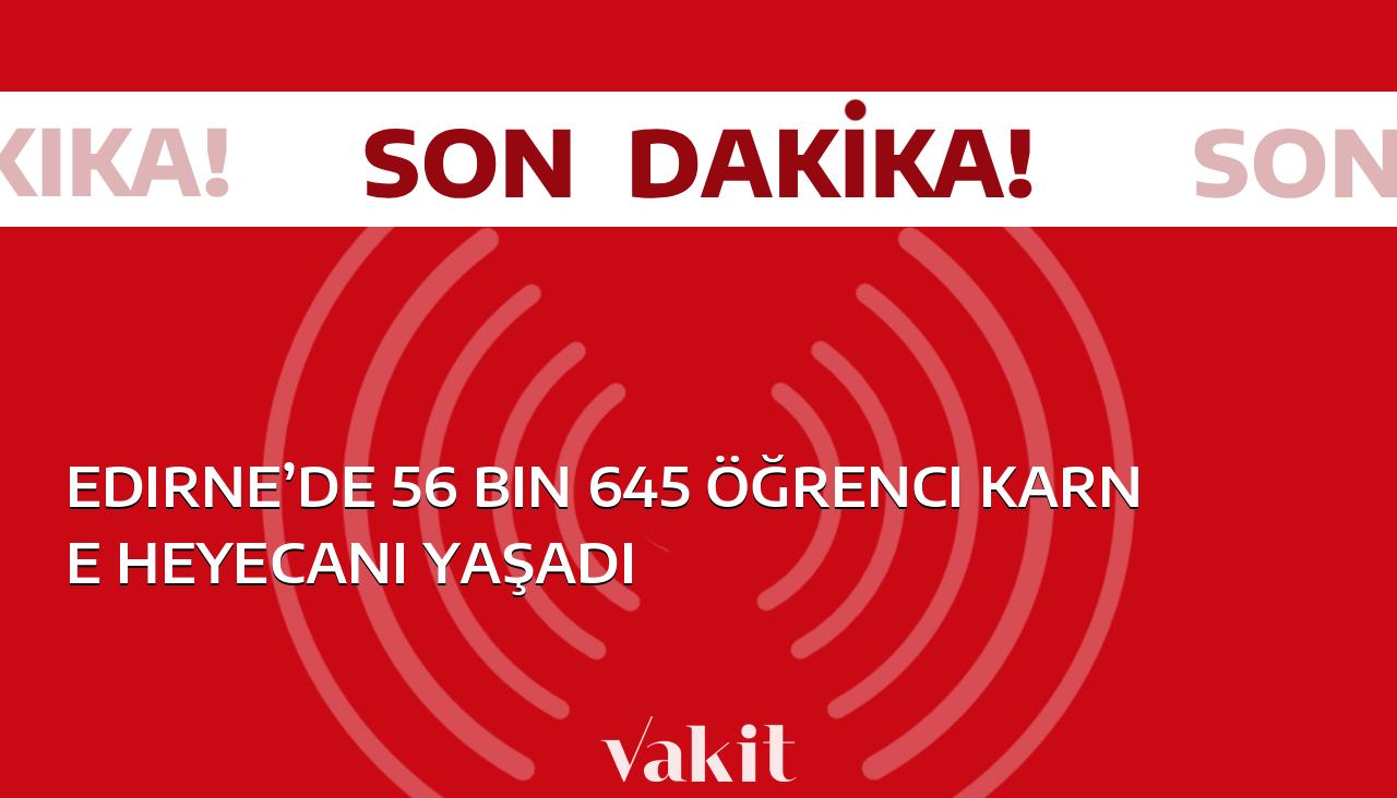 Edirne’de 56 Bin 645 Öğrenci, Karne Sevinci Yaşadı