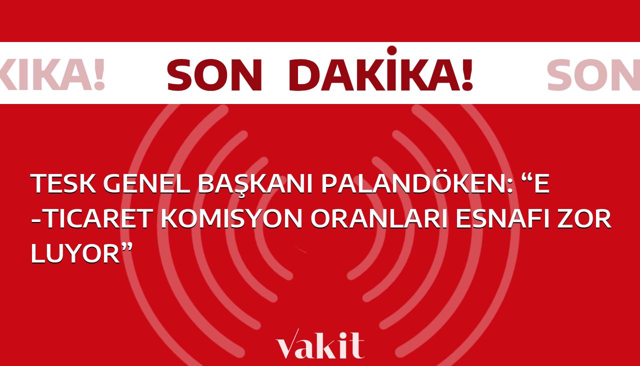 TESK Başkanı Palandöken, E-ticaret komisyon oranlarının esnaflar için zorluk oluşturduğunu söyledi.