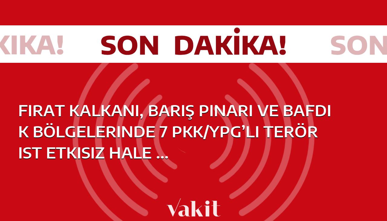 Fırat Kalkanı, Barış Pınarı ve Bafdik bölgelerinde 7 PKK/YPG’li terörist etkisiz hale getirildi
