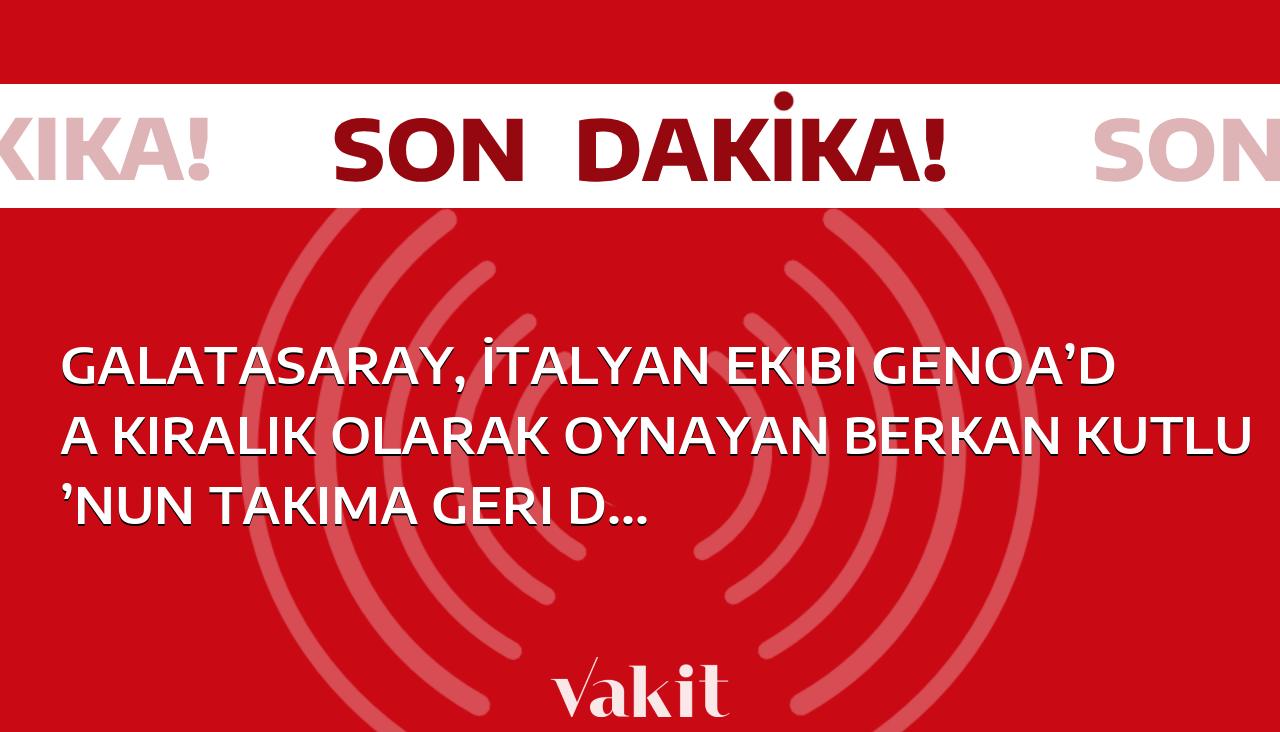 Galatasaray, İtalyan takımı Genoa’da kiralık olarak forma giyen Berkan Kutlu’nun tekrar takıma döndüğünü duyurdu.